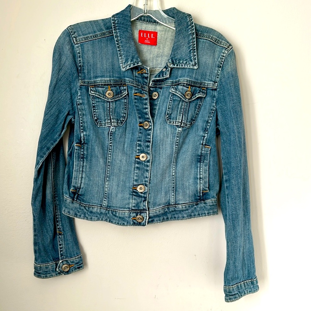 Elle Magazine Vintage 90’s Cropped Jean, Denim Jacket size M
